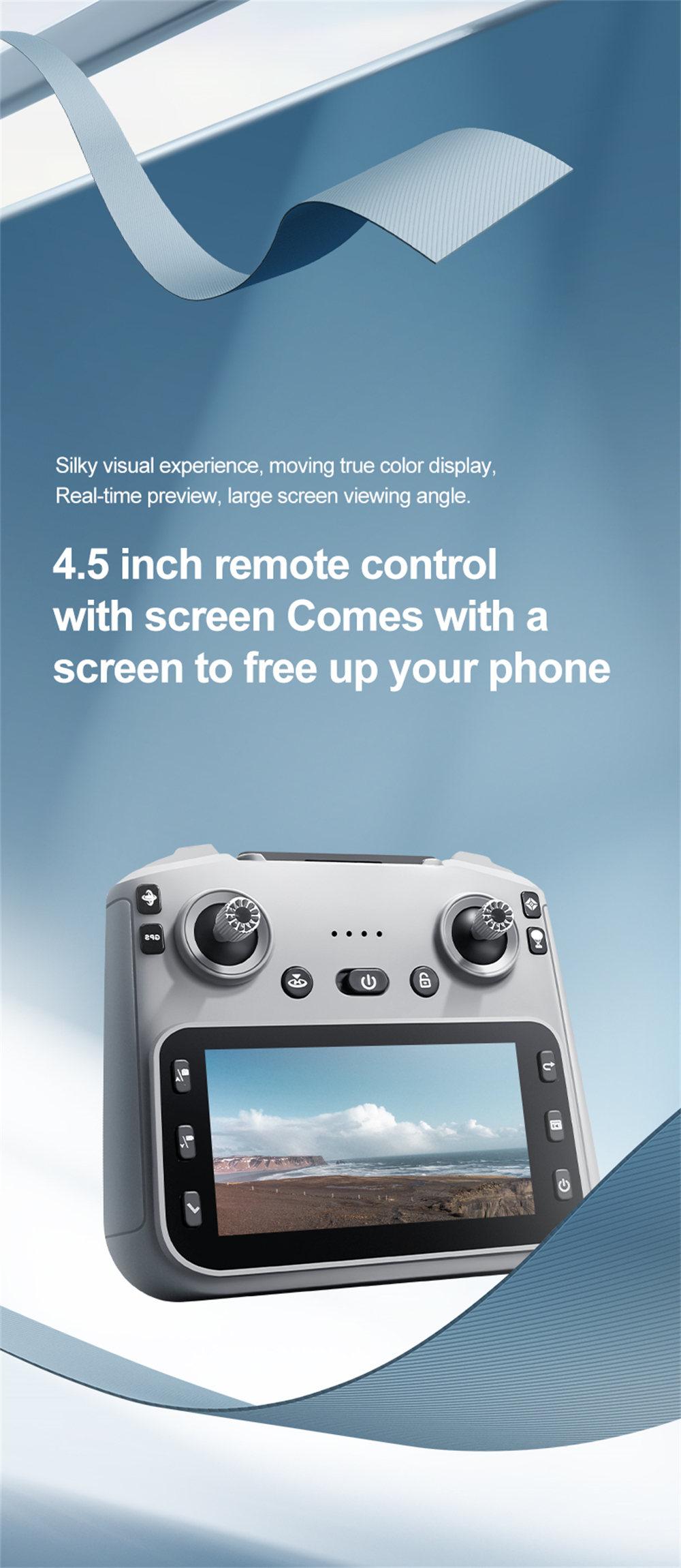 XKJ K19 MAX GPS 5G WiFi FPV with 5.9inch LCD Screen Controller HD Dual Camera Servo Gimbal 360° Obstacle Avoidance One-Key Airdrop Brushless Foldable RC Drone Quadcopter RTF