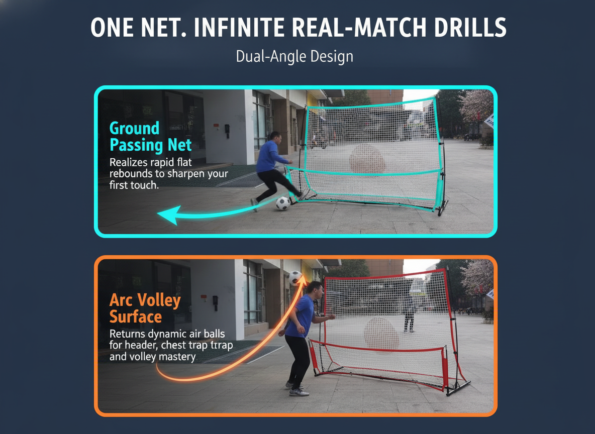 Warmounts 2 in 1 Baseball Rebounder Net Double Sided Soccer Pitching Throwing Catching Passing Trainer Heavy Duty Steel Frame with Target Backyard Solo Practice Ball Return Screen for Kids Adults Warmounts