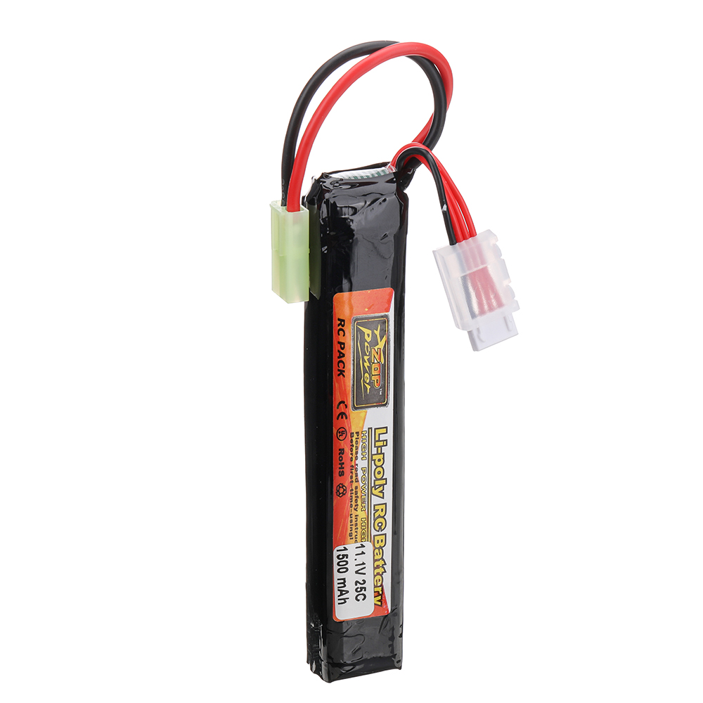 ZOP Power 11.1V 1500mAh 25C 3S LiPo Battery Tamiya Plug With T Plug Adapter Cable for RC Car