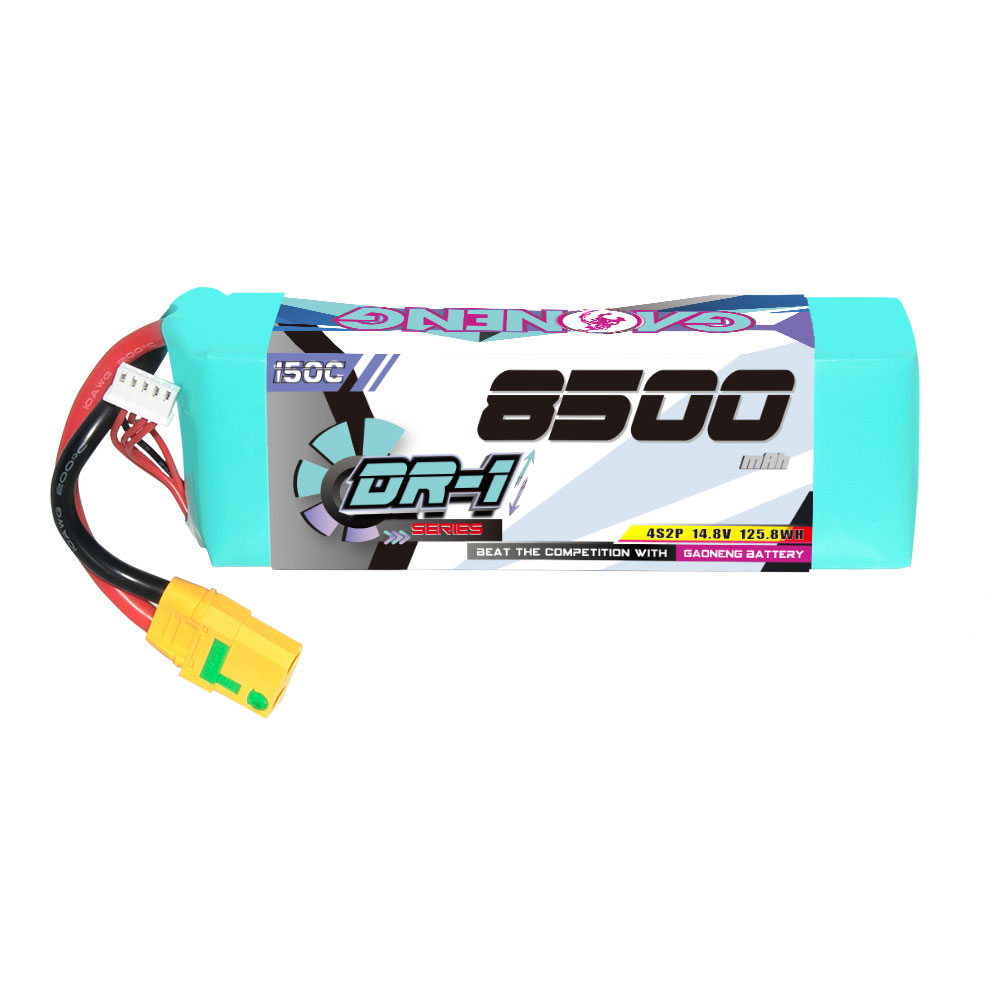 Gaoneng 14.8V 8500mAh 150C 4S LiPo Battery XT60/XT90S Plug for 1/8 RC Cars