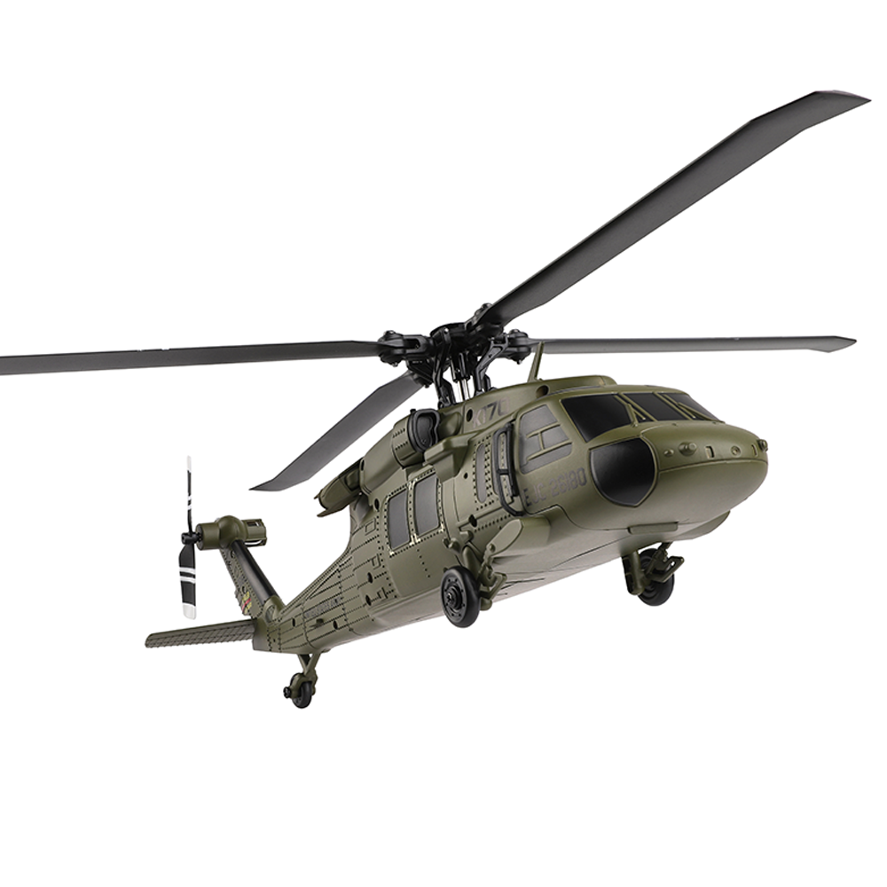 Pre-Order Xk K170 UH-60L 2.4G 4CH 6-Axis Gyro Brushless Motor Military Green RC Helicopter RTF 