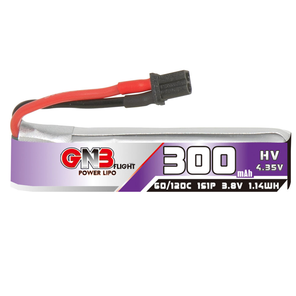 6Pcs Gaoneng 3.8V 300mAh 60C 1S LiHV Battery A30 Plug With Adapter Cable for BetaFPV Meteor65 Pro ELRS