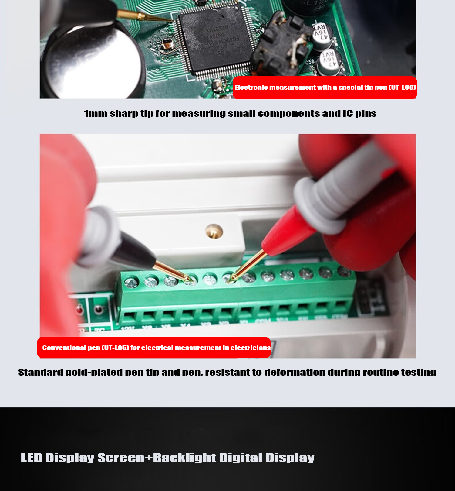 UNI-T UT18B MAX True RMS Digital Multimeters Voltmeter Auto Range Ammeter Frequency Capacitance Tester VFD