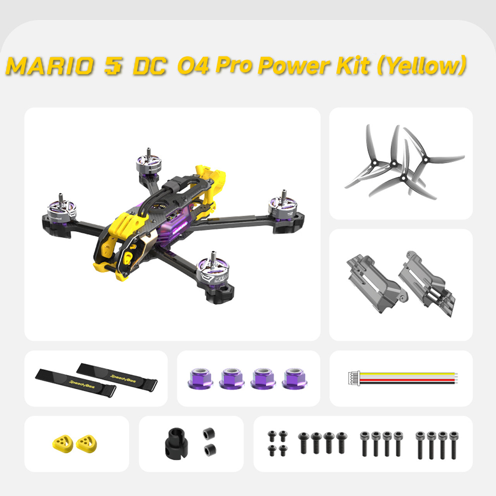 SpeedyBee Mario5 XH 5 Inch 6S Power Kit FPV Racing Drones BNF NO VTX NO Camera Compatible with DJI O4 Pro Air Unit