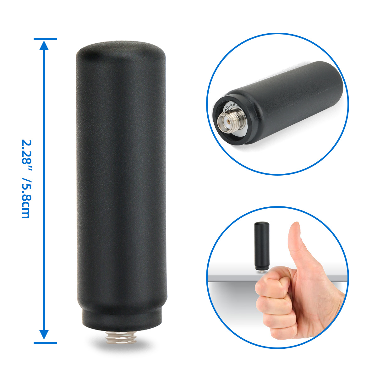 Antenna Telescopica A Doppia Banda SMA Femmina Per Baofeng BF-888S, UV-5R, UV-82 – 144/430MHz, 42cm Estesa