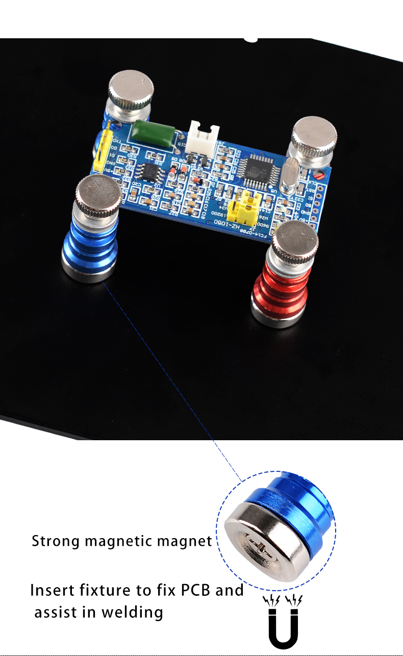 Magnetic 4-Claw Welding Table Flexible Arm Fixed Clip Soldering Third Hand Welding Station Soldering Holder Repair Tools