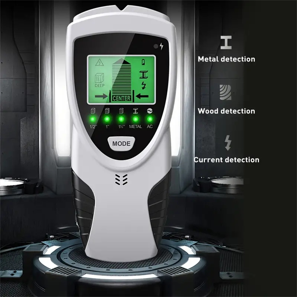 5-in-1 Versatile Detector for Log Wire Metal AC Wire and Current with LED Display CE Certified Dry Cell Powered Home Improvement Essential