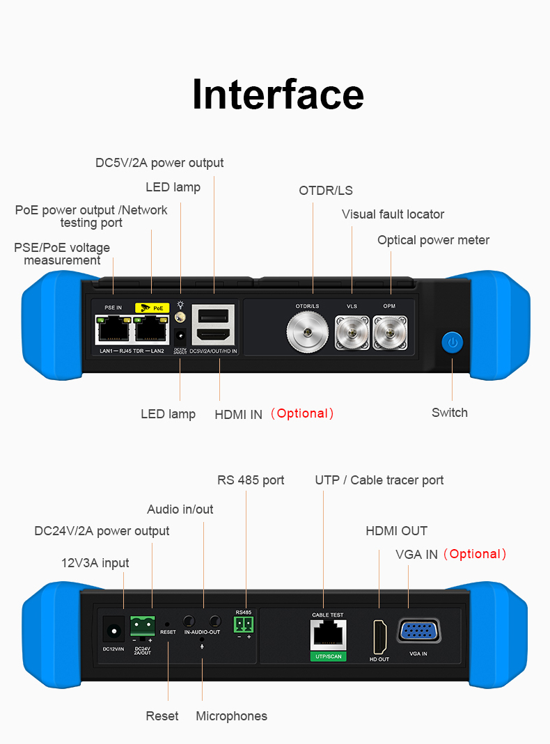 NetMaster MT6810 OTDR Network Coaxial Cable Tester with Fiber Optic Fault Locator Efficiently Locate Cable Breaks and Obstructions