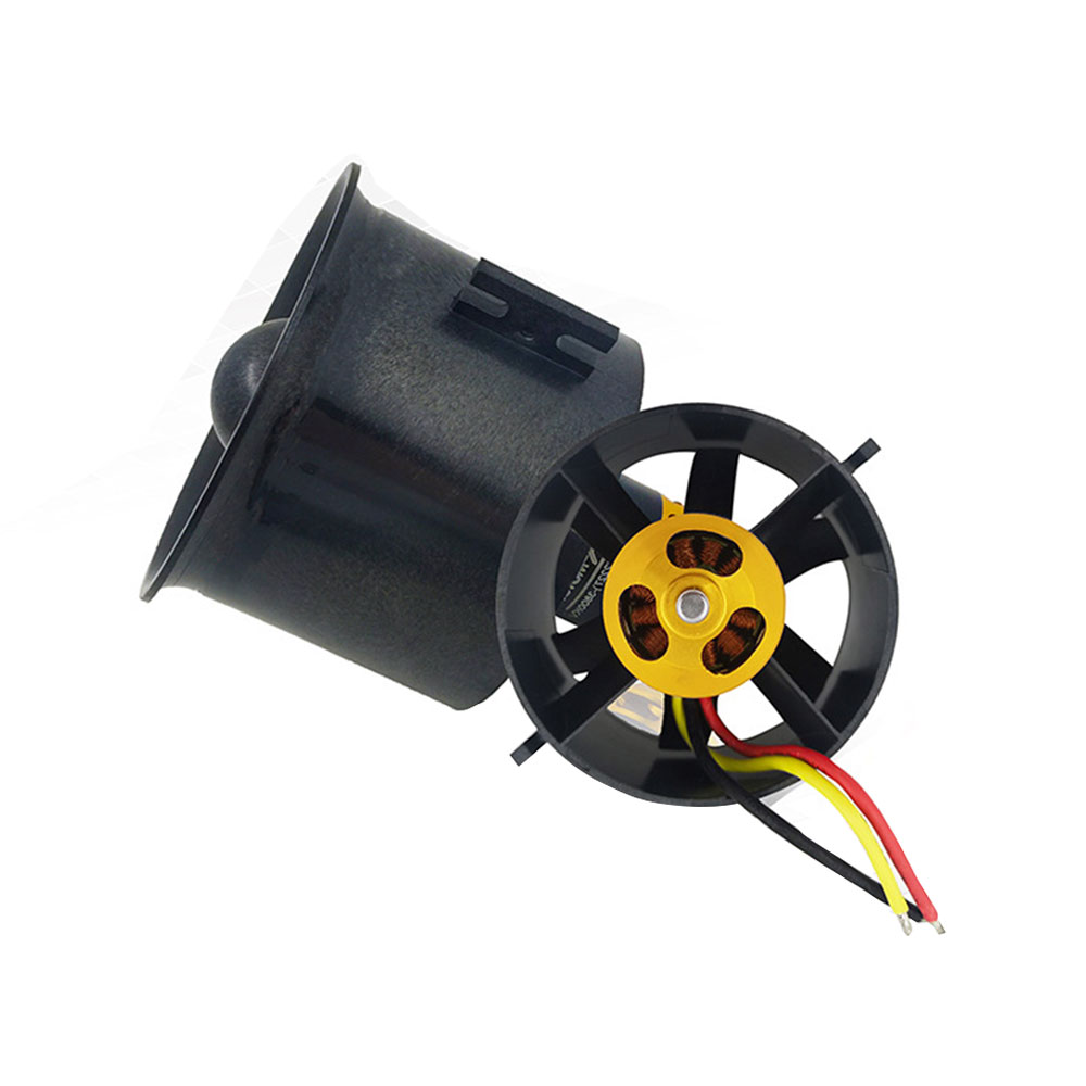 QX-Motor 70mm 6 Blades EDF Unit With QF2827 3500KV Brushless Motor 3-4S for RC Airplane Jet