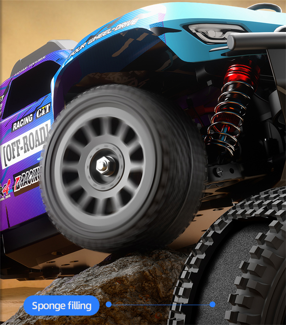 JJRC Q130 PRO 1/14 2.4G 4WD RC Car 40KM/h High Speed Full Proportional Control LED Roof Light Brushless Short Course Off-road Vehicle Models
