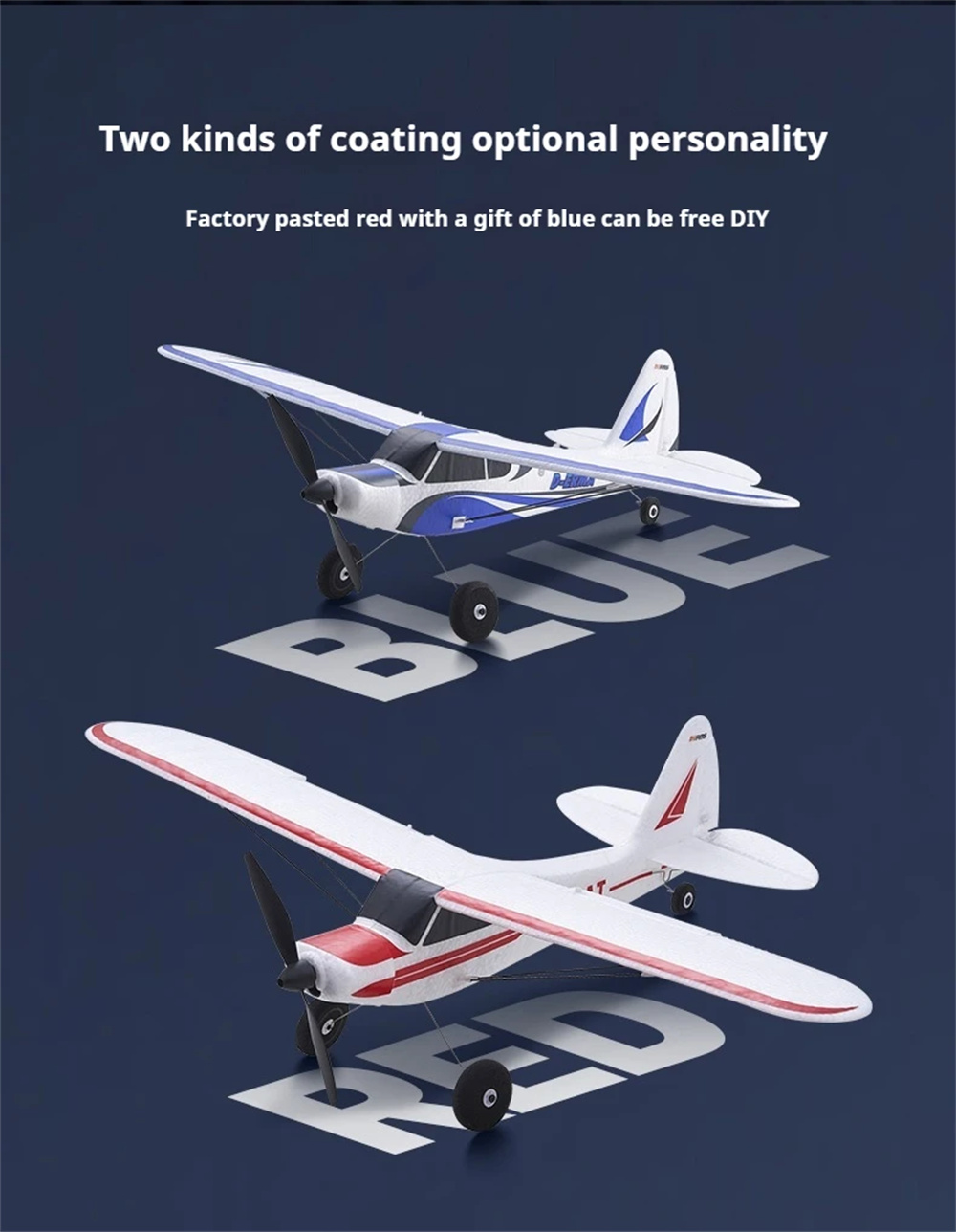 FMS PA-18 500mm Wingspan 2.4GHz 4CH Built-in Gyro EPP RC Airplane Fixed Wing RTF for Beginners