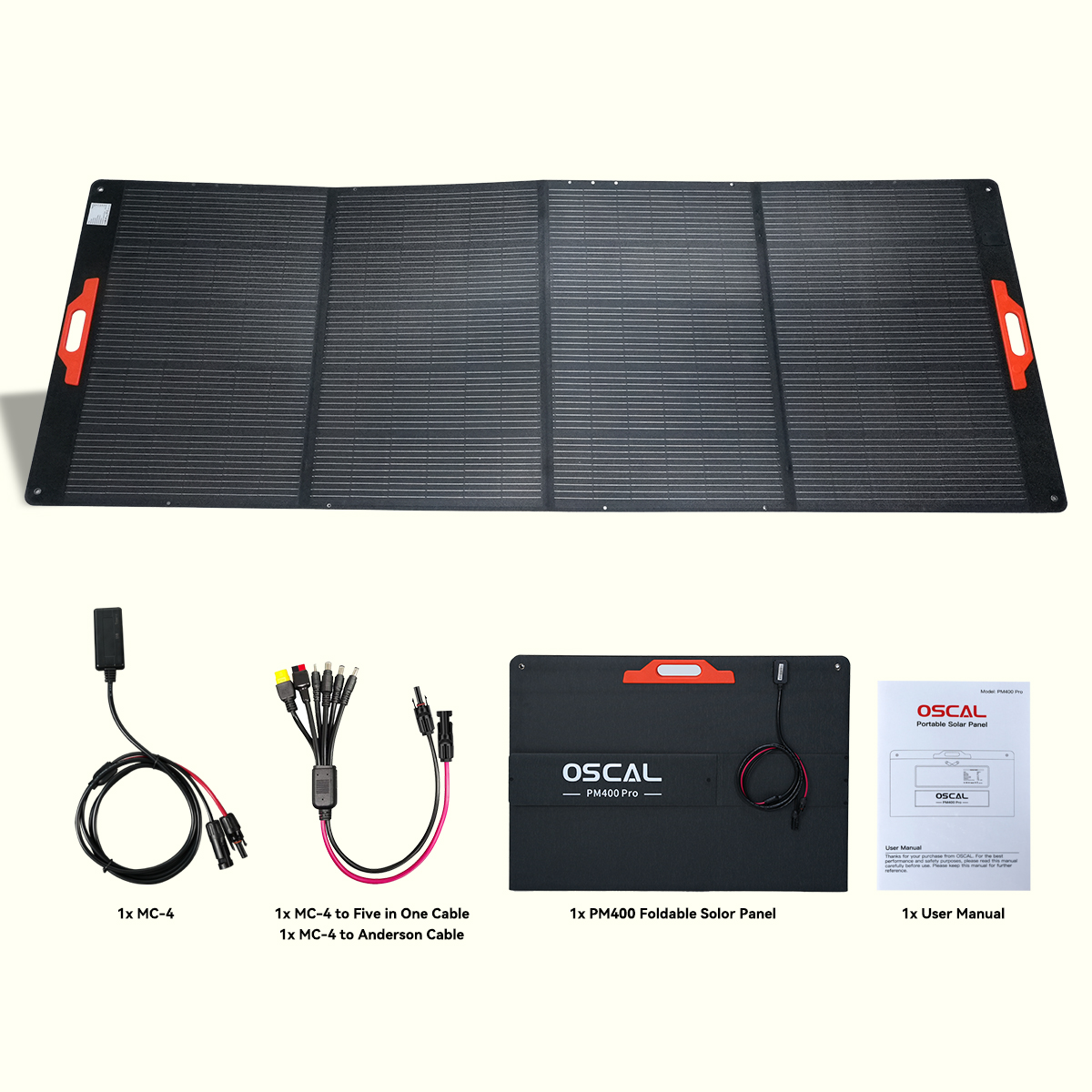 OSCAL PM400 Pro ソーラーパネル 400W 単結晶 23% 効率 IP67 耐水 ETFE 