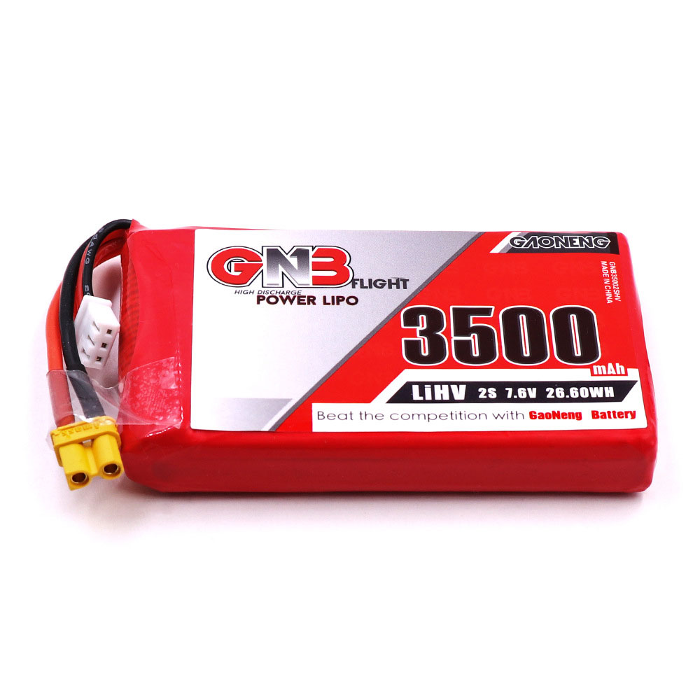 Gaoneng GNB 7.6V 3500mAh 2S HV LiPo Battery XT30 Plug for QX7 Transmitter