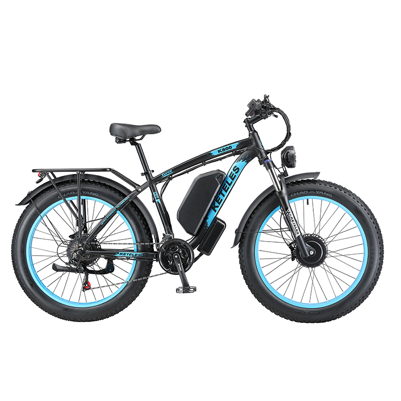 [US Direct] KETELES K800 48V 23Ah 1000W*2 Dual Motor 26inch Electric Bicycle 50-80KM Mileage Range 180KG Max Load Electric Bike