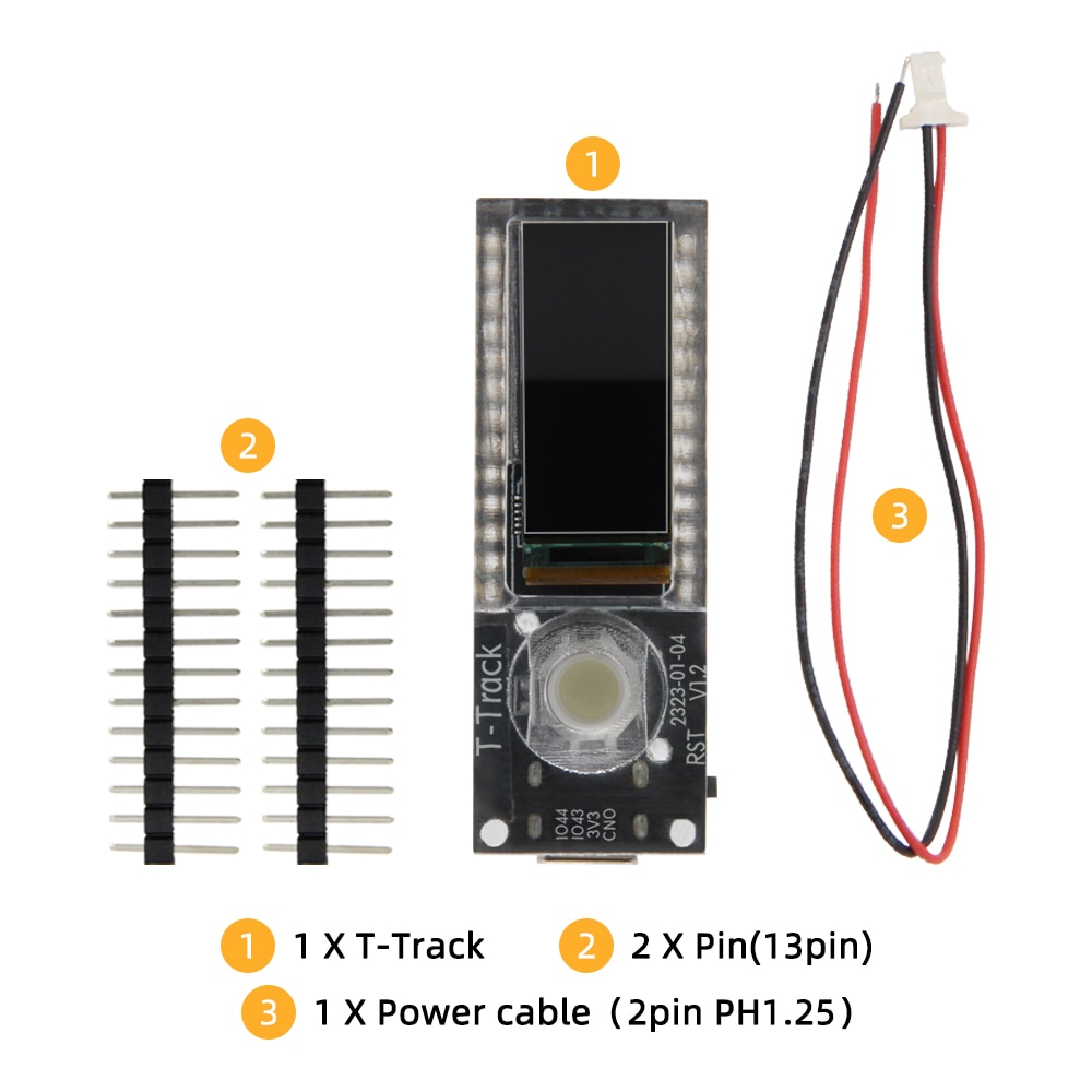 LILYGO T-Track ESP32-S3 AMOLED Trackball Development Board ESP32-S3R8 WiFi bluetooth 1.1inch Display Wireless Module Board