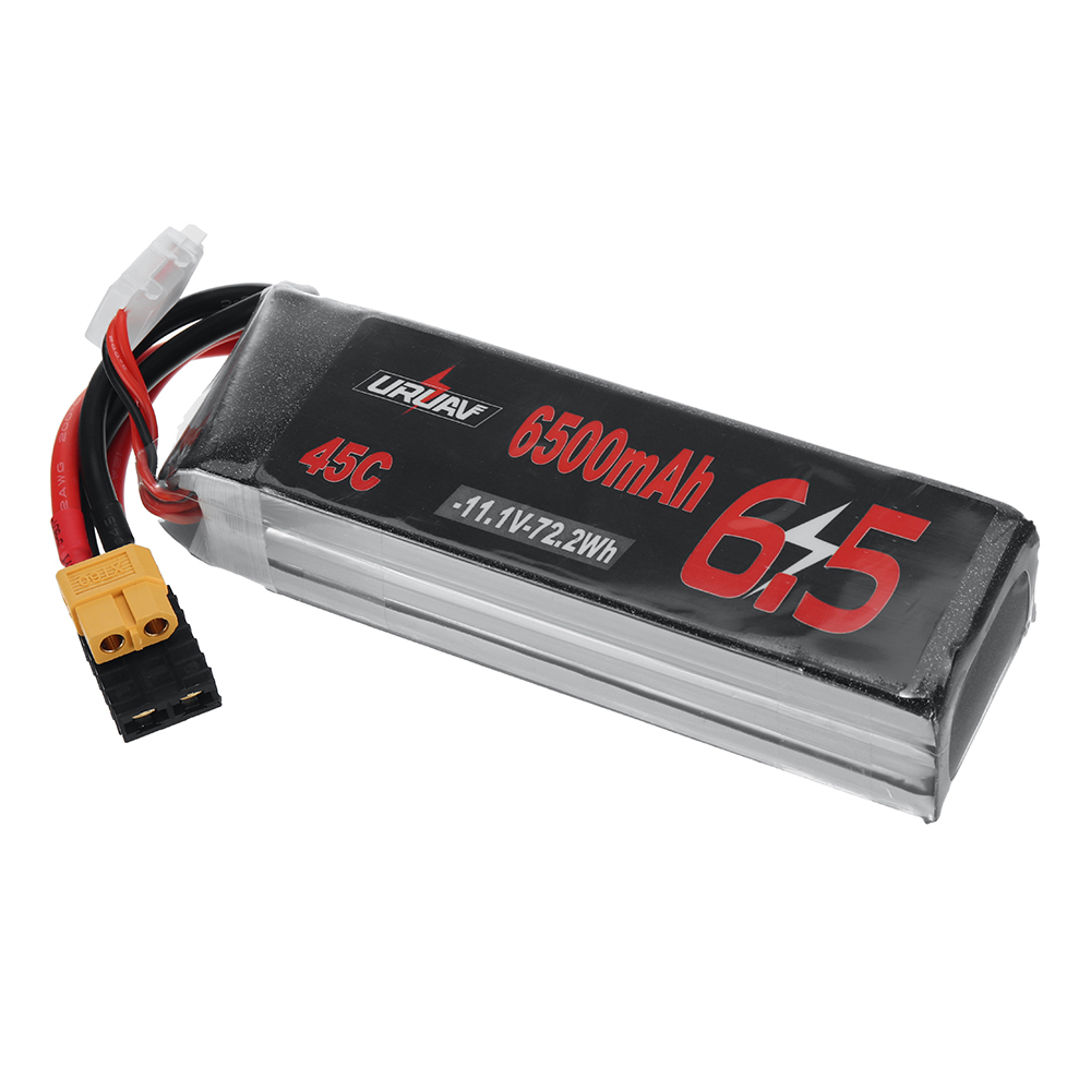 URUAV 11.1V 6500mAh 45C 3S LiPo Battery XT60 Plug for RC Drone