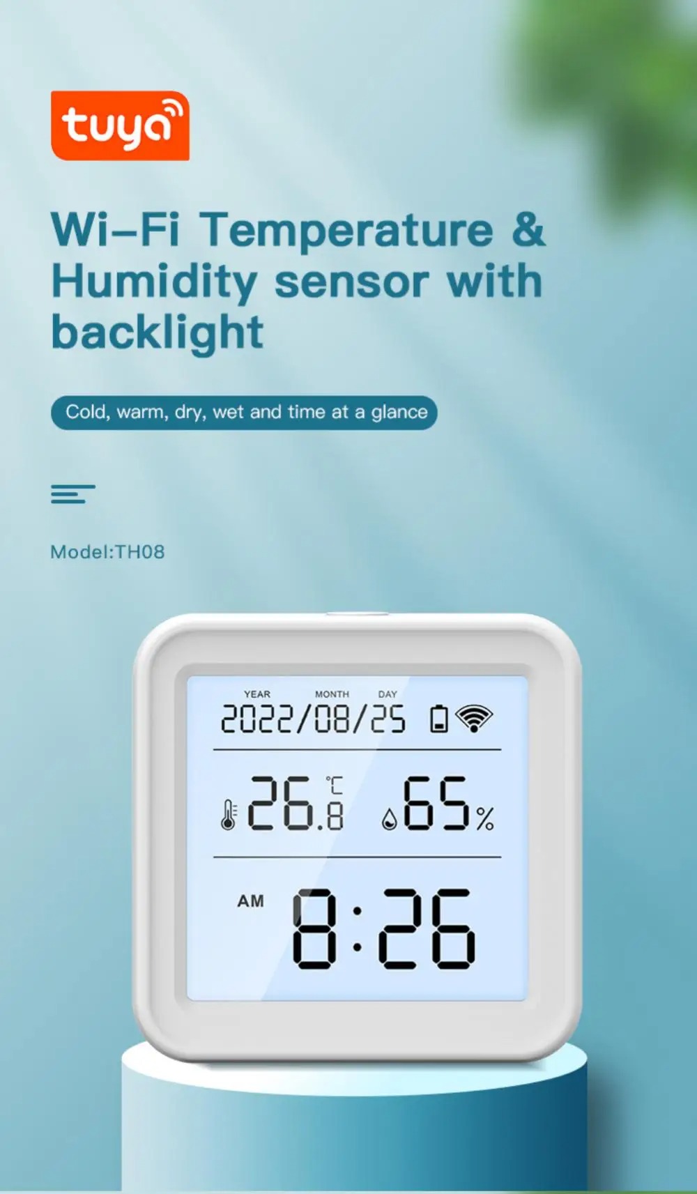 Saldi Smart WiFi Igrómetro Termometro Sensore per il monitoraggio della  temperatura e dell'umidità interno, funziona con Alexa e Google Home,  grande precisione, controllo remoto tramite app, sincronizzazione del tempo  e visualizzazione del