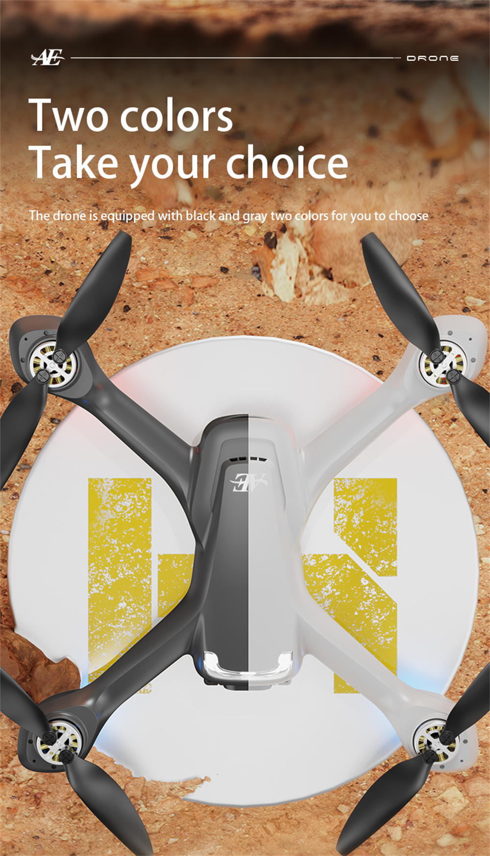 AE9 GPS 5G WiFi FPV with 5.9inch LCD Screen Controller HD Dual Camera Optical Flow Positioning LED Light Brushless 2.4G Remote Control RC Drone Quadcopter RTF