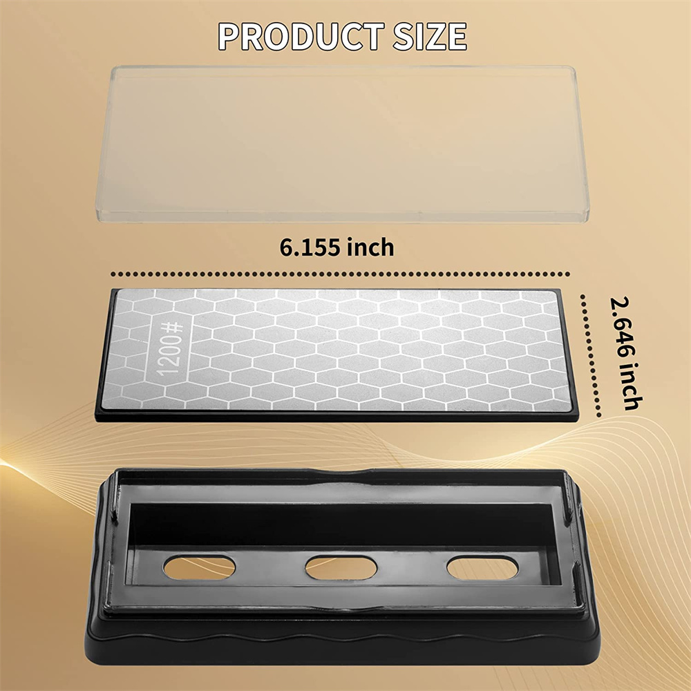 Double-Side Base Diamond Sharpening Stone Whetstone Grinding 400/600/1000/1200 Grit Sharpener