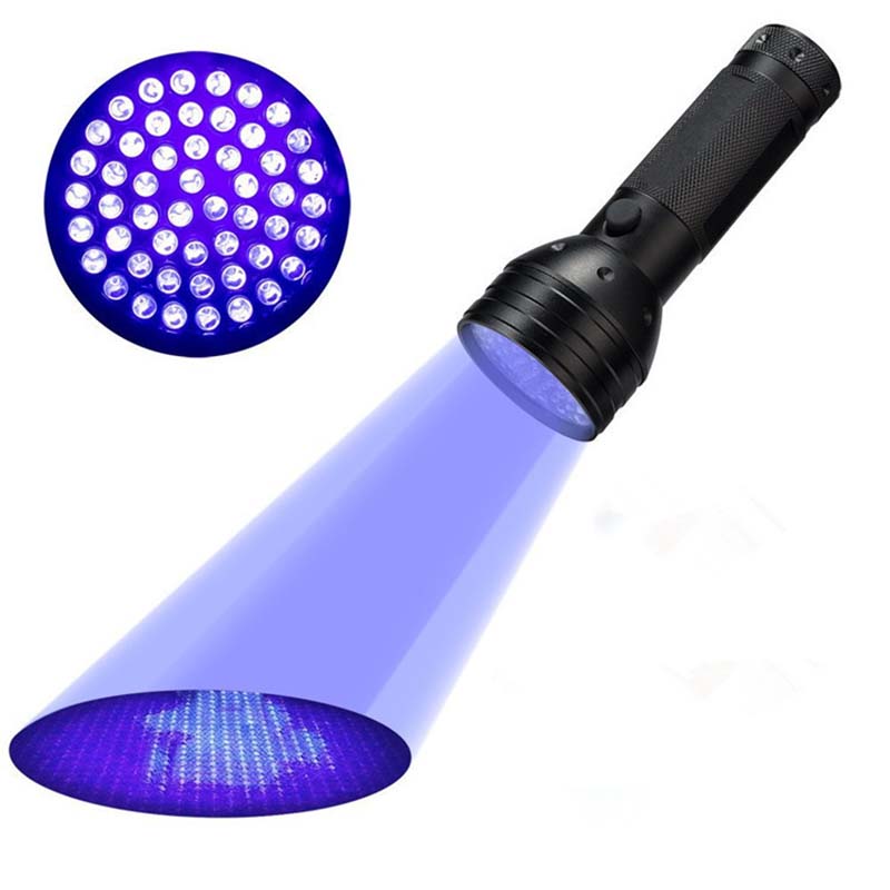 51 LED Purple Light Flashlight 395nm Handheld UV Black Light Flashlight Portable Ultra Violet Torch Lamp For Dog Cat Urine Carpet