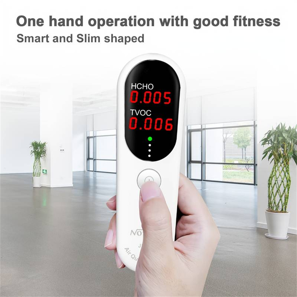 JMS11 Digital Air Quality Monitor High Precision Formaldehyde TVOC Tester with LED Display Wide Testing Range Portable Design