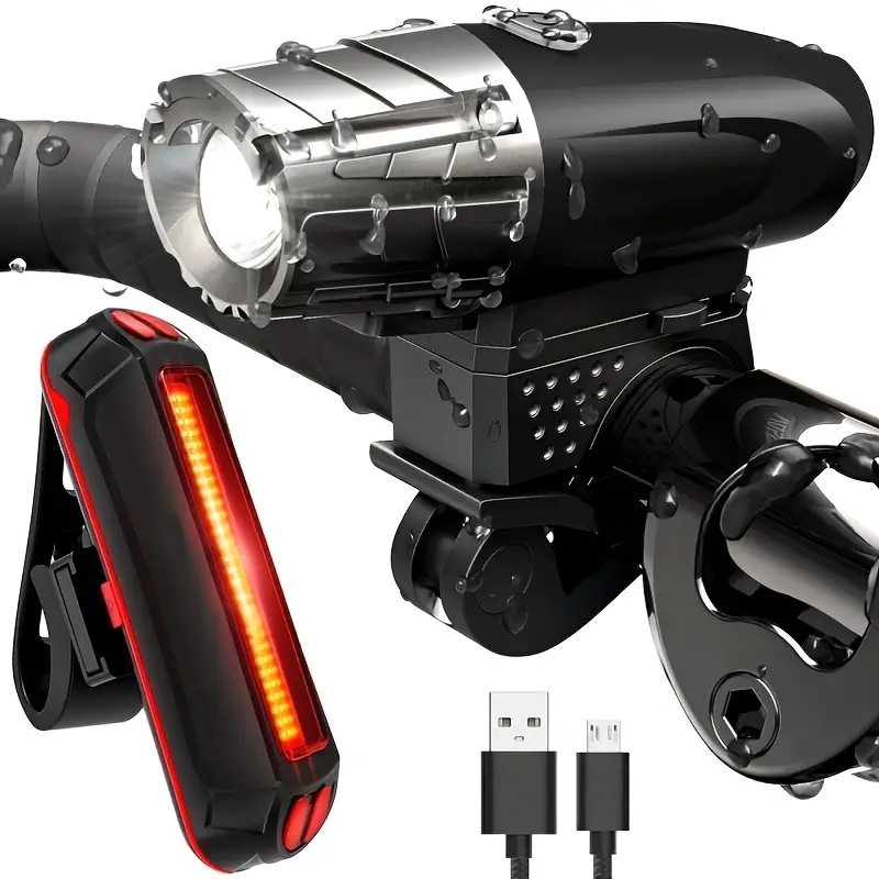 Mountain Bicycle USB Charging Front Light 300 Lumens High Bright Night Riding Lighting Headlights