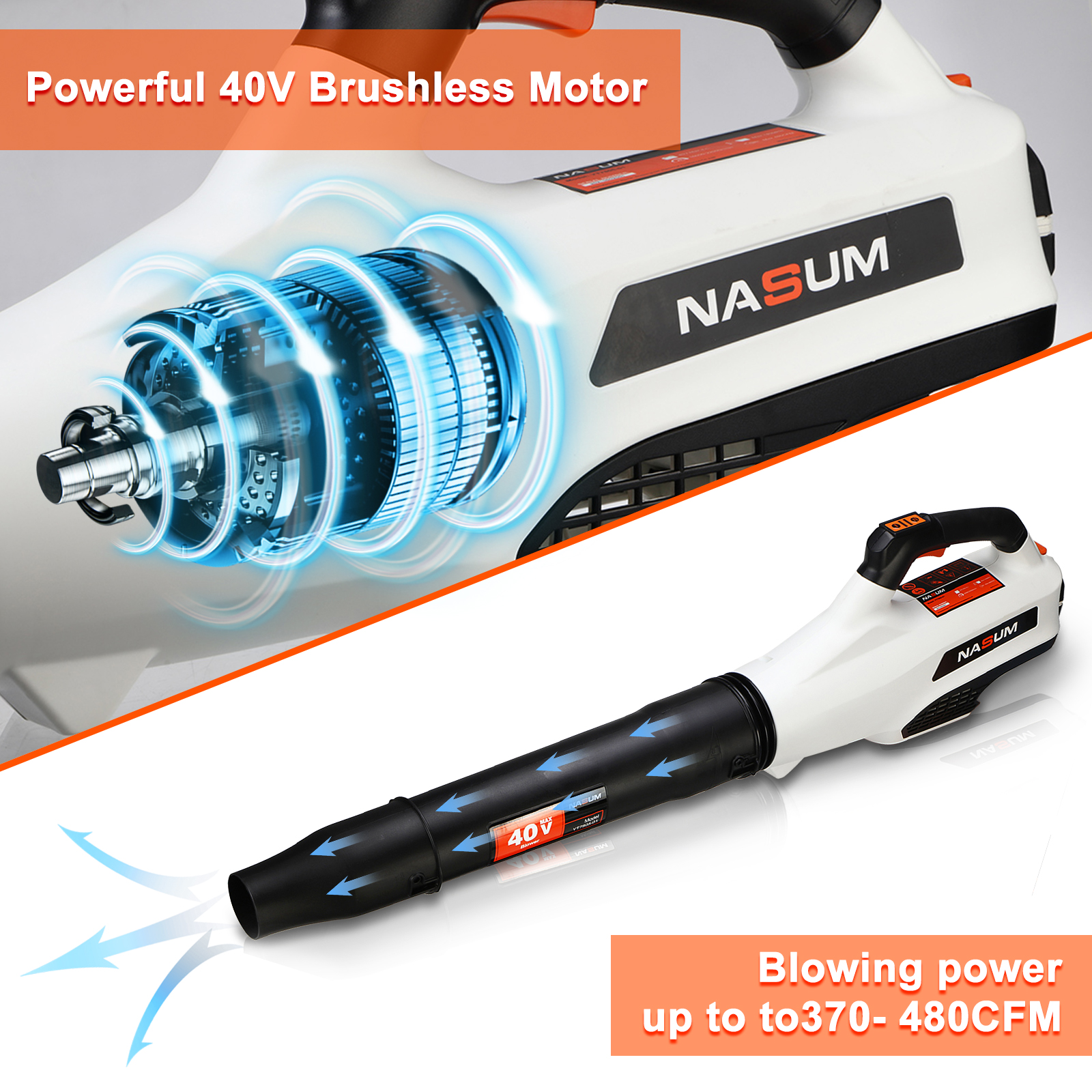 Wen 40410 40v Max Lithium-ion 480 Cfm Brushless Leaf Blower With