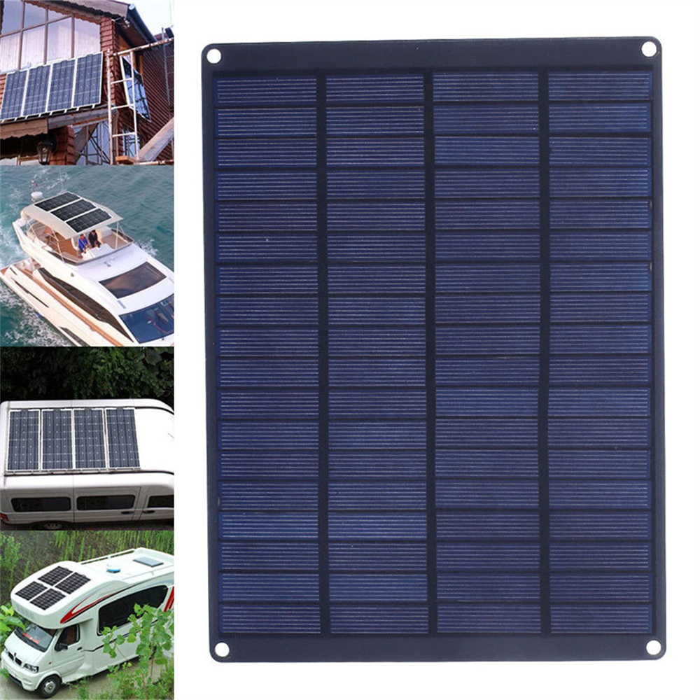 18V 10W Monocrystalline Solar Panel Charger High Efficiency Perfect for Outdoor Camping and Hiking Car Emergency Power