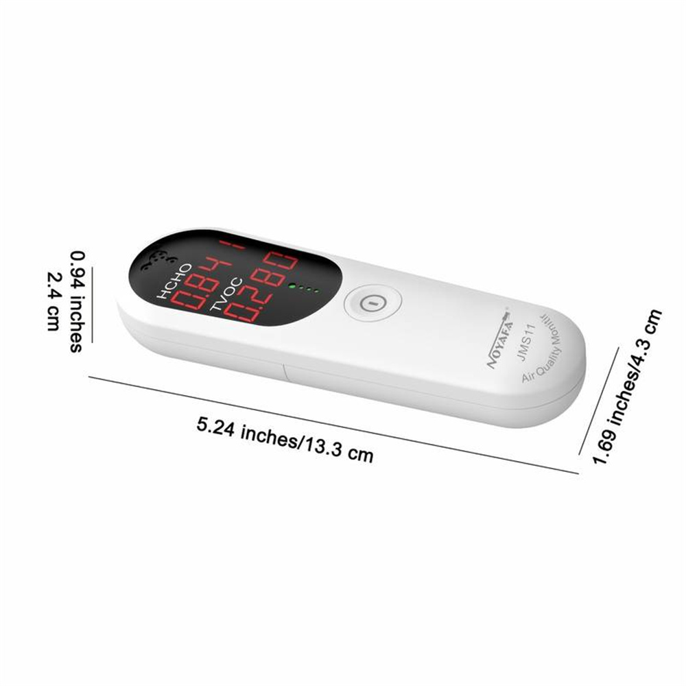 JMS11 Digital Air Quality Monitor High Precision Formaldehyde TVOC Tester with LED Display Wide Testing Range Portable Design