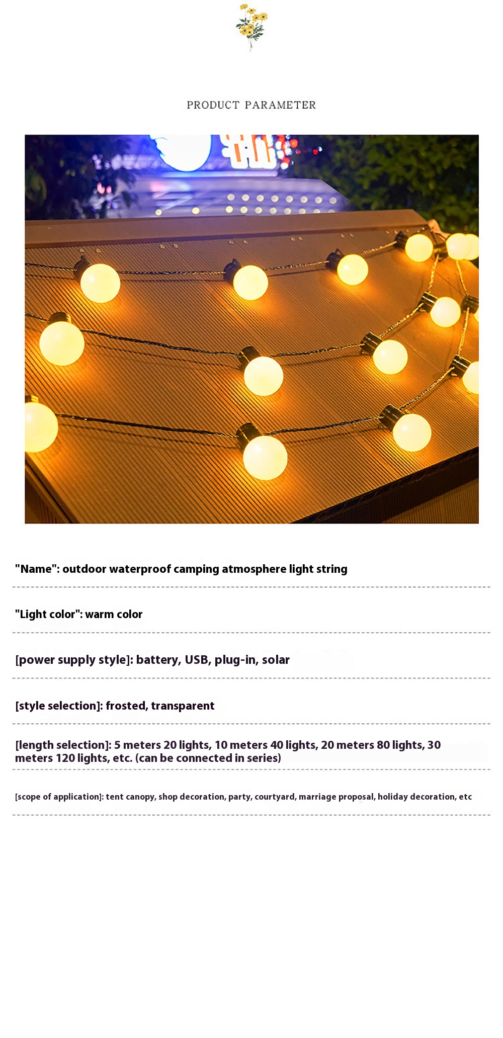 Luci Da Campeggio Sutaig 4 In 1 Con Stringa LED 10m – 8 Modalità, Ricaricabili USB-C, 2000mAh