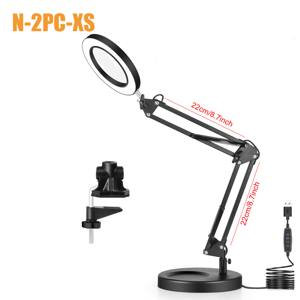 5X LED 64 LED Lights Magnifying Lamp Magnification Adjustable Lamp Head Ideal for Reading Crafts and Soldering Versatile Lighting and Magnification Tool