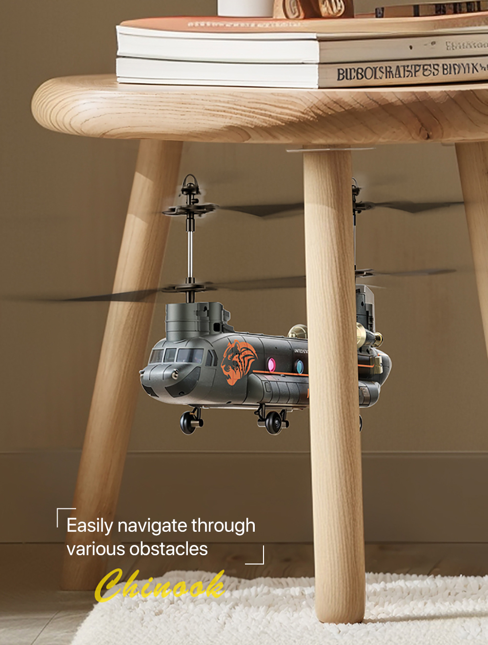 XKS XK5 Chinook 2.4G 3.5CH Dual-propeller Fixed-altitude Simulation RC Helicopter RTF