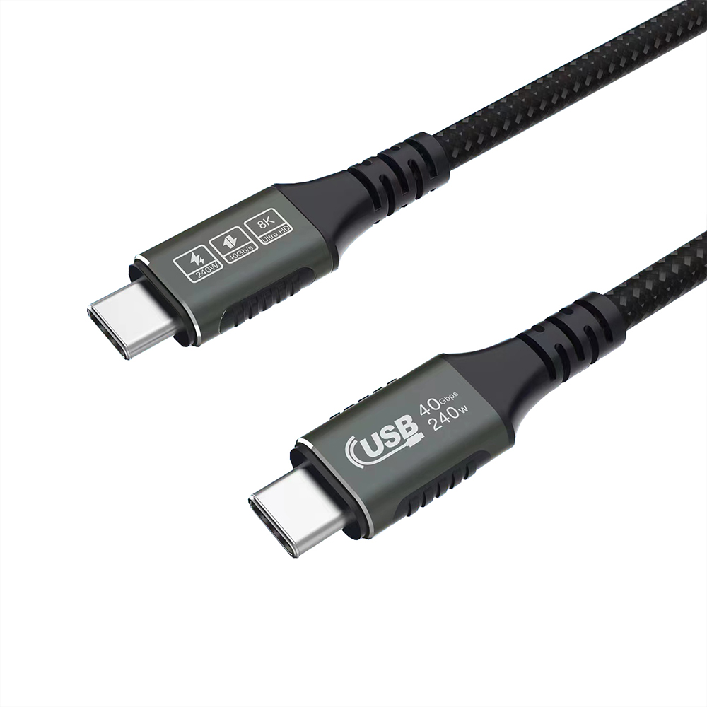 Pobod PD240W Type-C to Type-C Cable 8K UHD Fast Data Transmission 0.5M/1M/2M Long for Phone Laptop Tablets