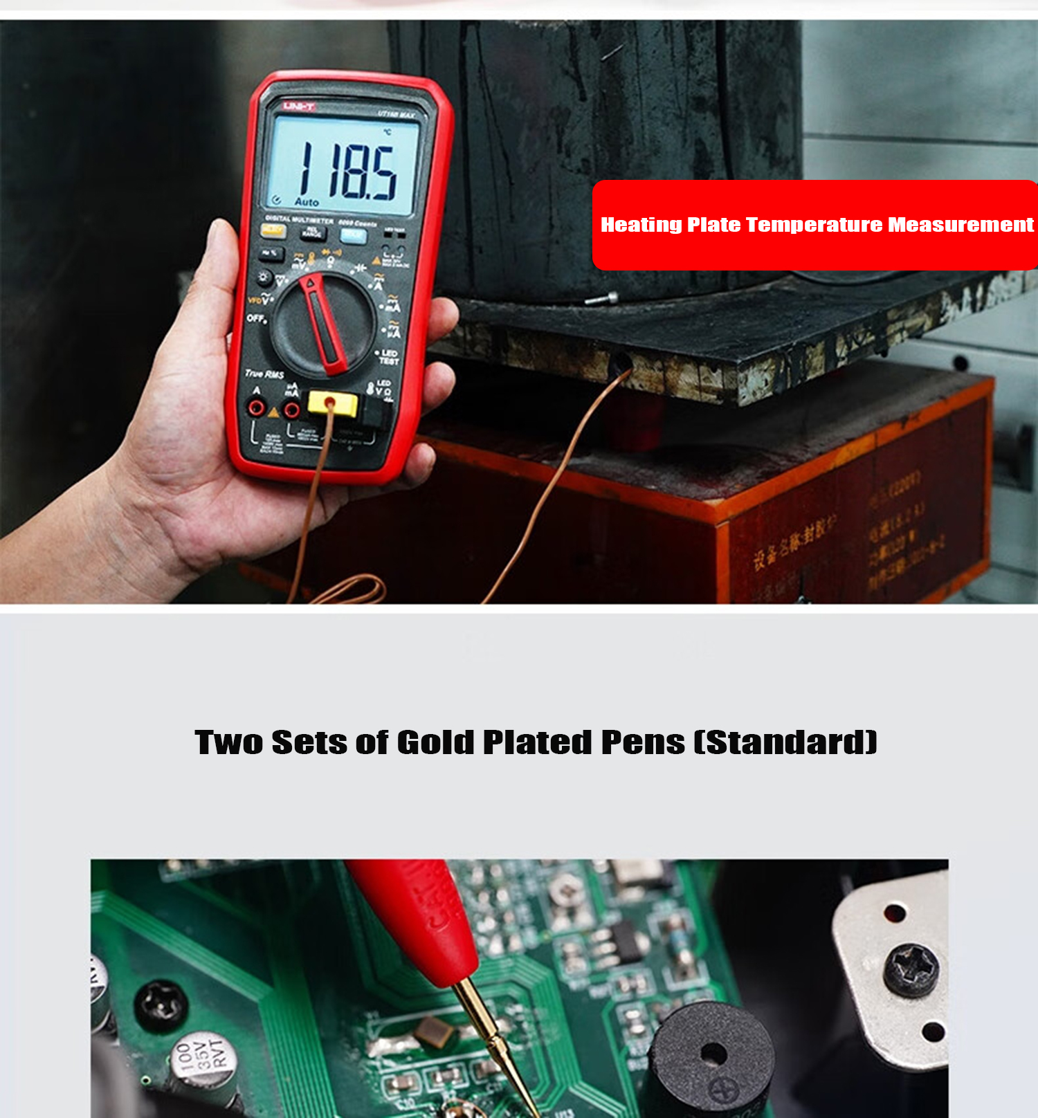 UNI-T UT17B MAX True RMS Digital Multimeters Voltmeter Auto Range Ammeter Frequency Capacitance Tester VFD