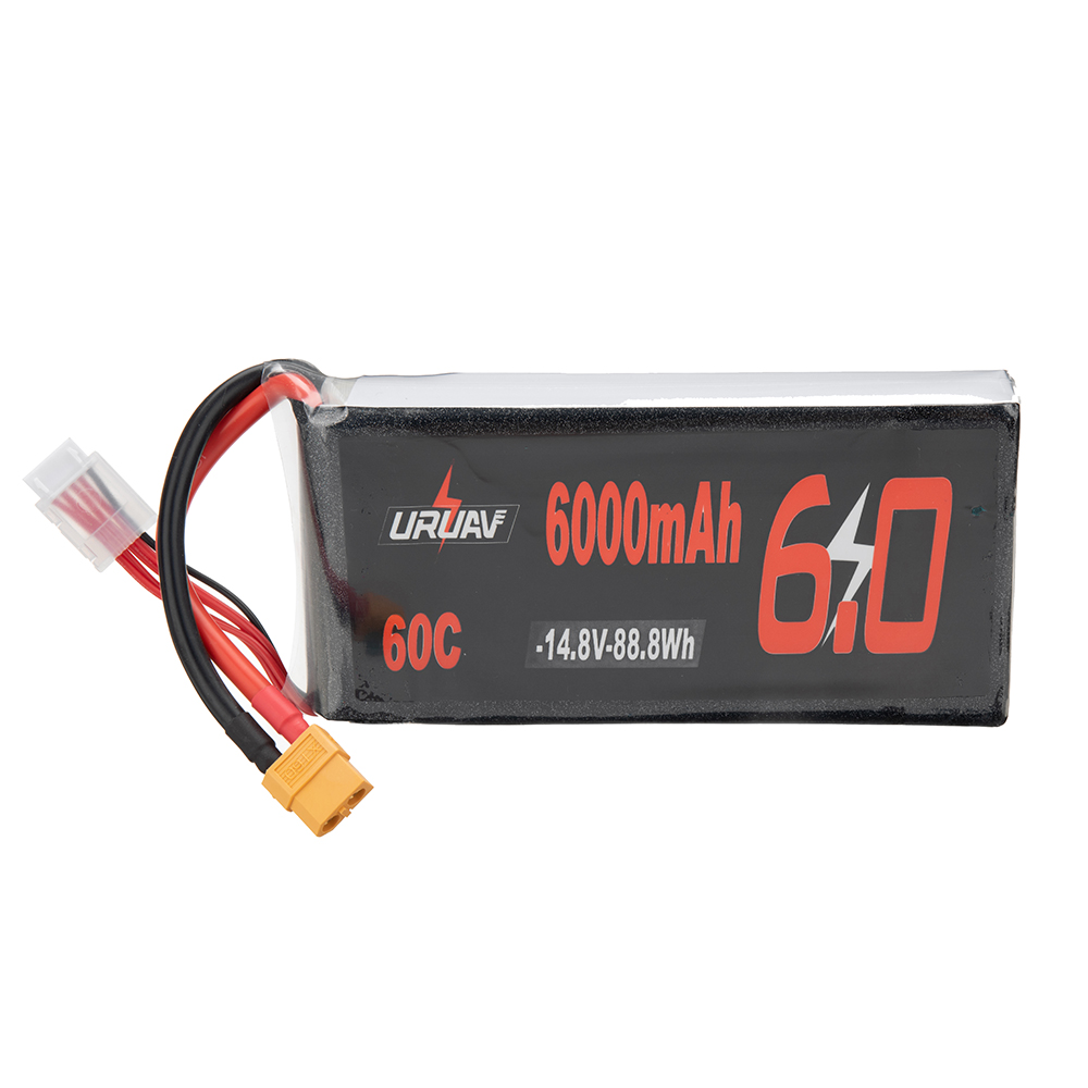 URUAV 14.8V 6000mAh 60C 4S LiPo Battery XT60 Plug for RC Drone