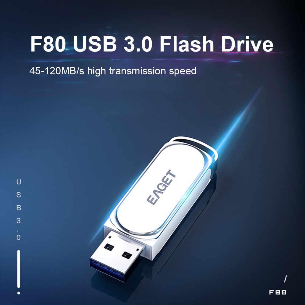 Eaget F80 USB3.0 Flash Drive High Speed 32G/64G/128G/256G Memory Mini Pendrive for Phone TV Tablet