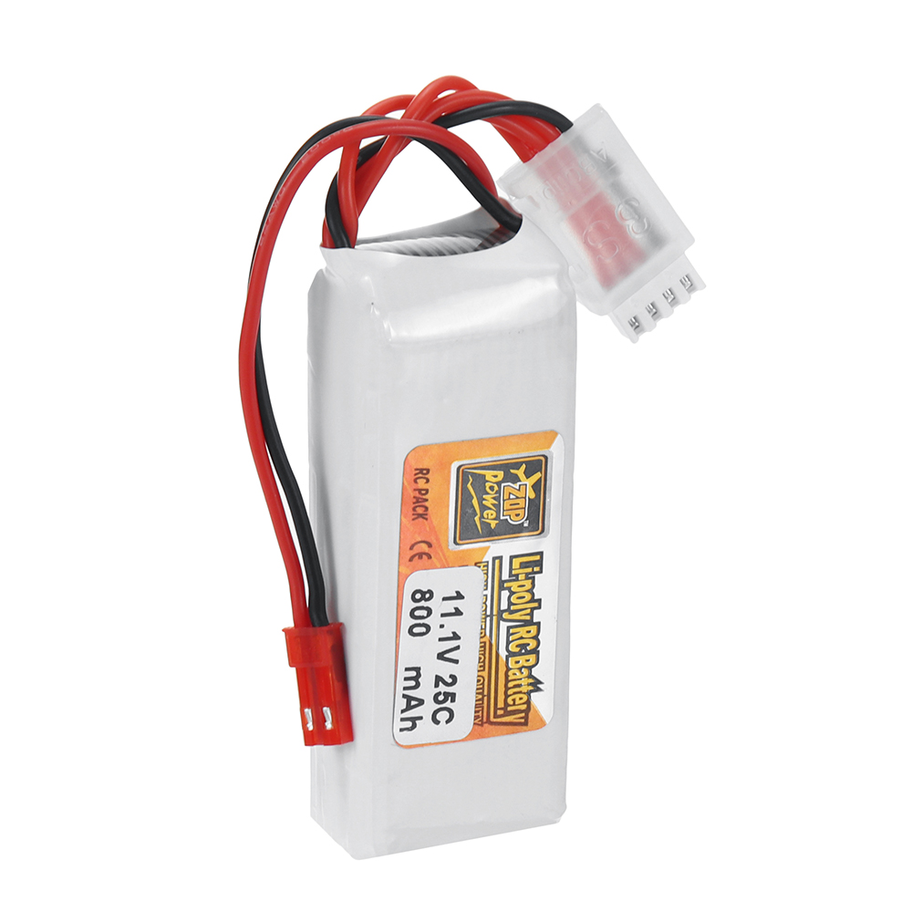 ZOP Power 11.1V 800mAh 25C 3S LiPo Battery JST Plug for RC Drone