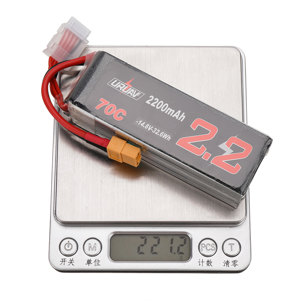 URUAV 14.8V 2200mAh 70C LiPo Battery XT60 Plug for RC Drone