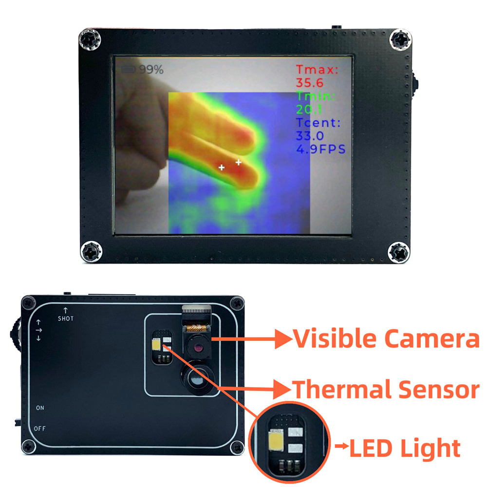 TICAM1 Industrial Infrared Thermal Imaging Camera with 200MP Visible Light Lens Thermometer Temperature Detect Floor Heating