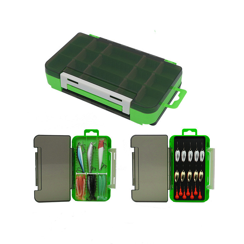 Double Sided Bait Box Lures Organizer Fishing Tackle Container Tackle Boxes