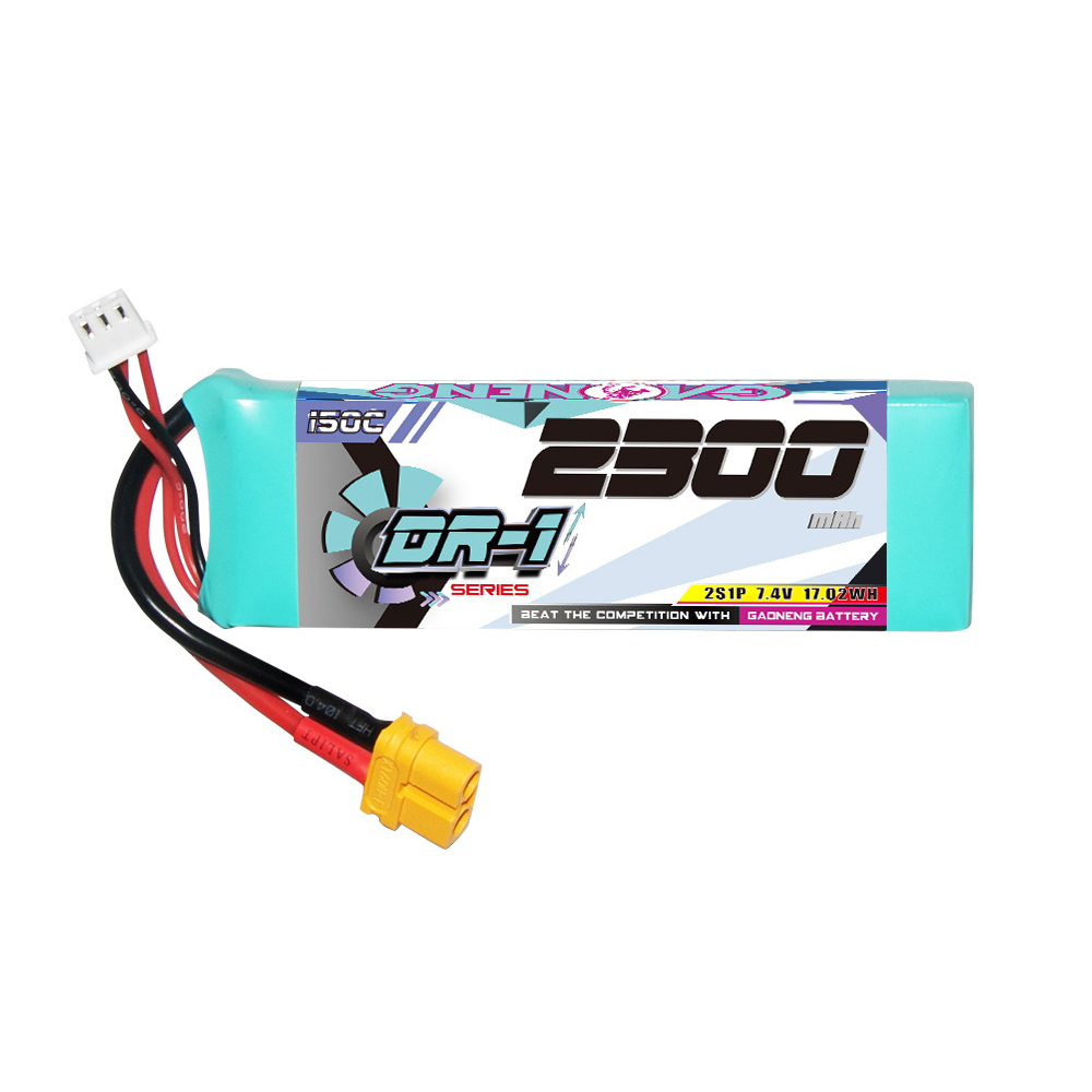 Gaoneng GNB 7.4V 2300mAh 150C 2S LiPo Battery XT60 Plug T Plug for RC Car Airplane Helicopter