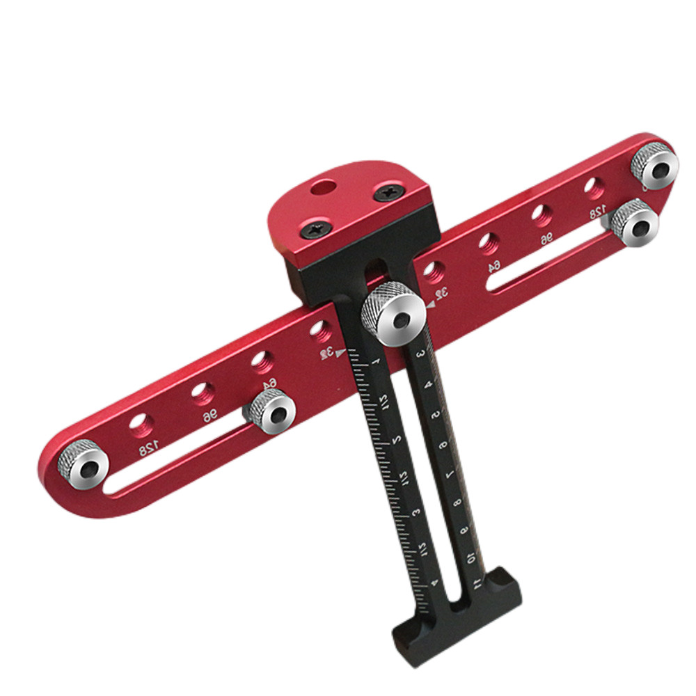 Cabinet Hardware Jig Door Cabinet Handle Hole Pitch Punch Locator for Installation of Handles Knobs on Doors Drawer