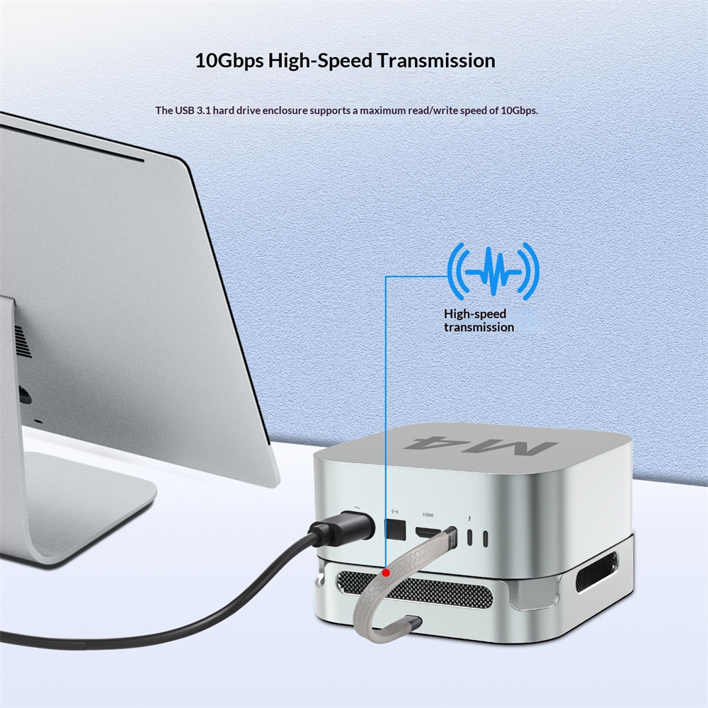 ZS54090 SSD Dock for Mac Mini M4 M4 Pro M.2 NVME & NGFF Dual