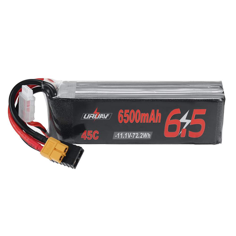 URUAV 11.1V 6500mAh 45C 3S LiPo Battery XT60 Plug for RC Drone