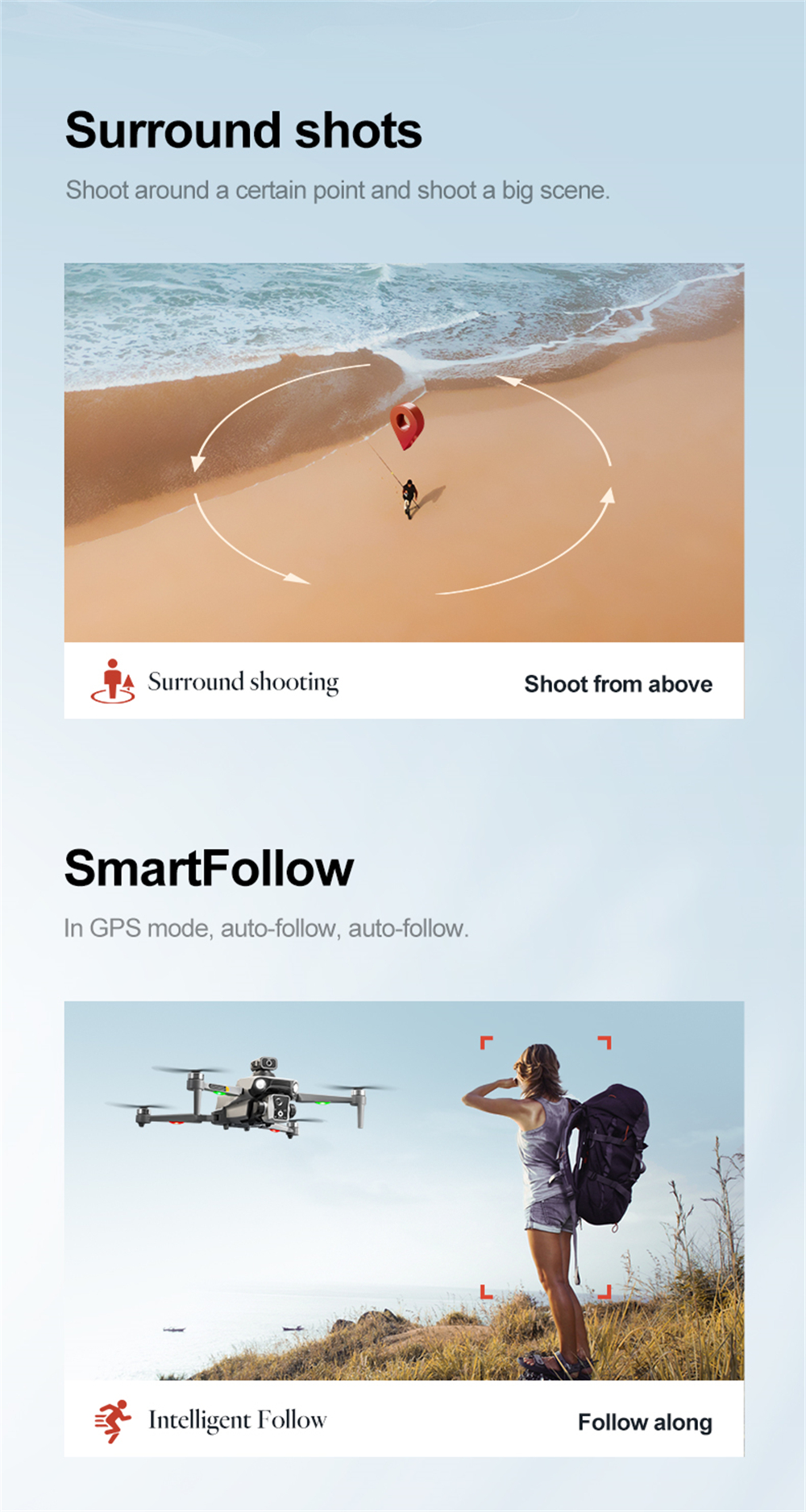XKJ K19 MAX GPS 5G WiFi FPV with 5.9inch LCD Screen Controller HD Dual Camera Servo Gimbal 360° Obstacle Avoidance One-Key Airdrop Brushless Foldable RC Drone Quadcopter RTF