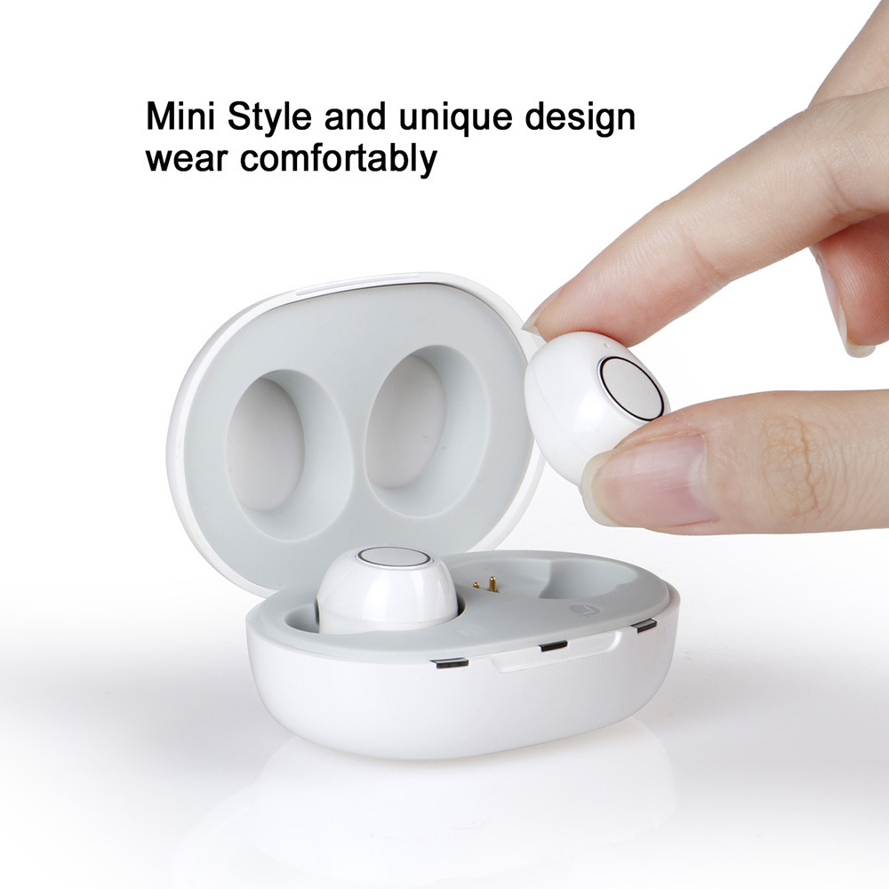 Mini Rechargeable Hearing Aid Low-Noise Wide-Frequency One-Click Operation Sound Amplifier Deaf Hearing Aids