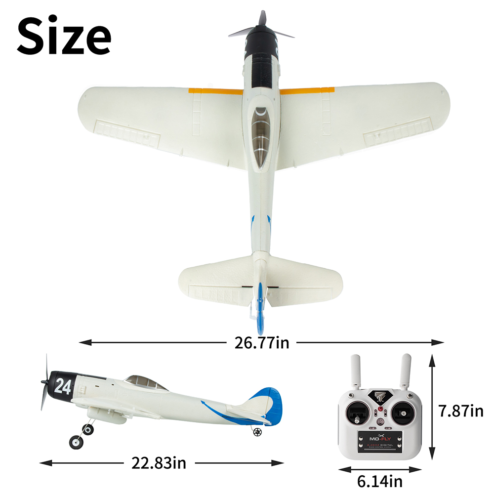 Kootai Ki84 WWII Fighter 690mm Wingspan 2.4GHz 4CH Built-in Gyro 3D/6G Switchable One Key Aerobatics EPP RC Airplane RTF Supports SBUS GPS for Beginners