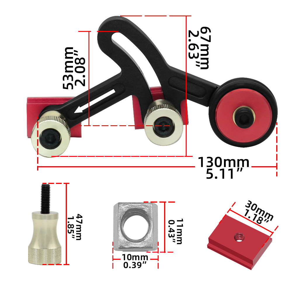 One-way Feeder Clear Cut Stock Guides Woodworking Feather Loc Board Anti Rebound Safety Pushing Auxiliary Tools