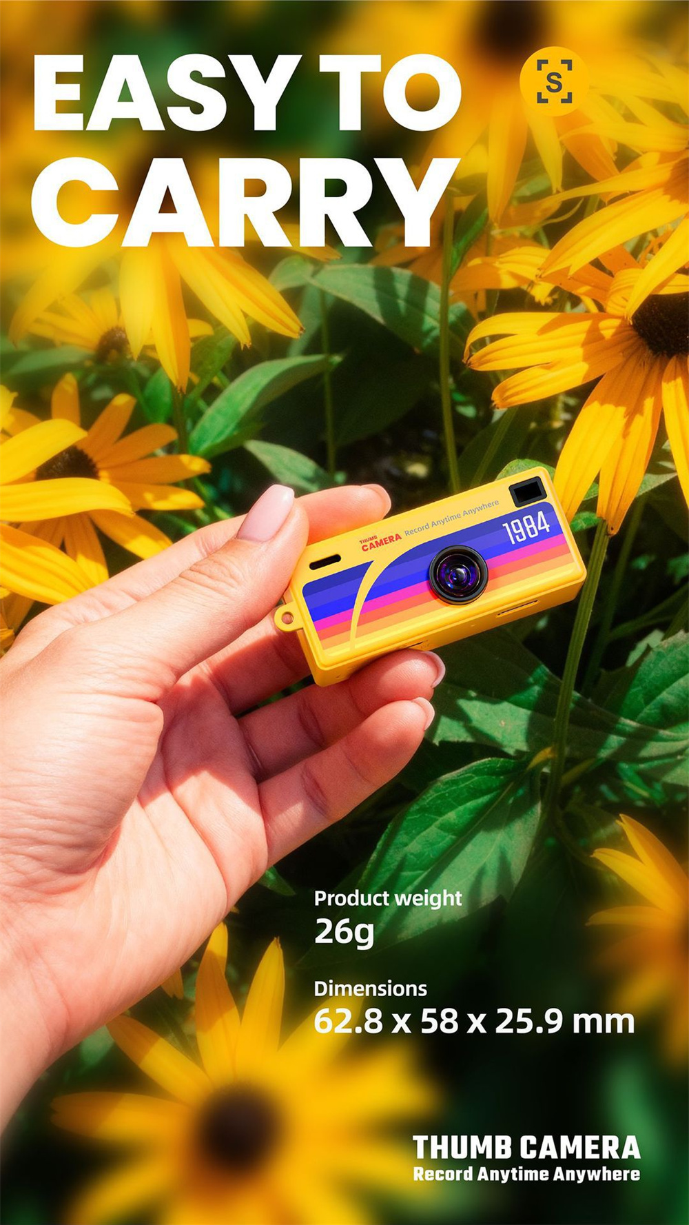 G6 Thumb Camera 1080P HD Video Recording 130° Wide-Angle