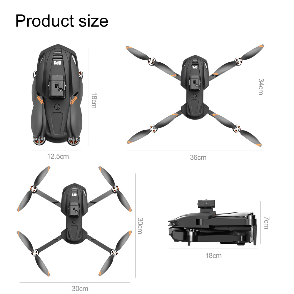 WLRC V168 PRO MAX GPS 5G WiFi FPV with HD Dual Camera Servo Gimbal 360° Intelligent Obstacle Avoidance Optical Flow Hover Brushless Foldable RC Drone Quadcopter RTF